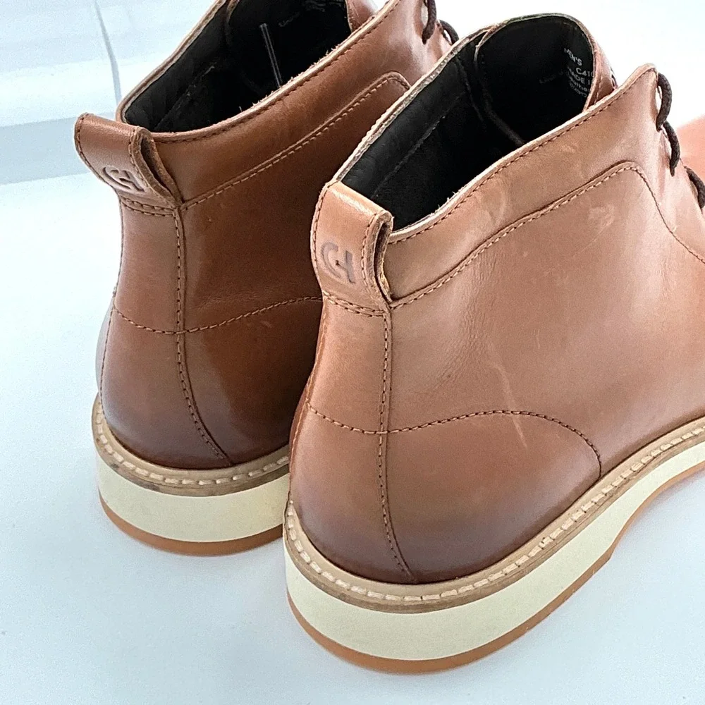 Cole Haan Men Size 8.5 Grand 360 British Tan Leather Chukka Boots NEW Morse $228